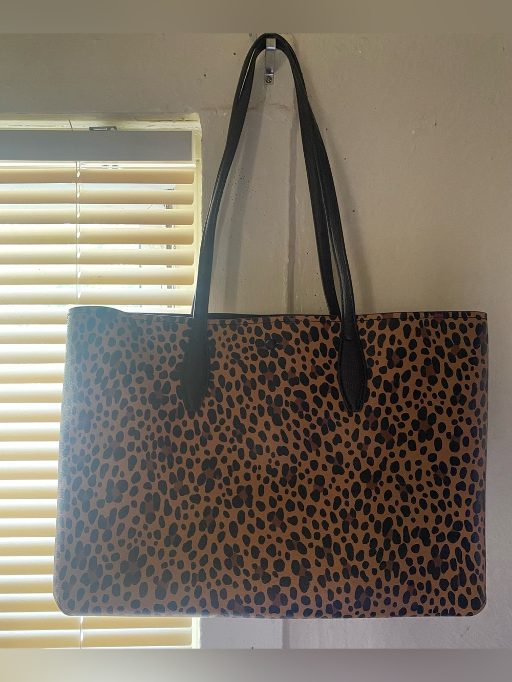Kate Spade New York All Day Leopard Large Leather Tote
